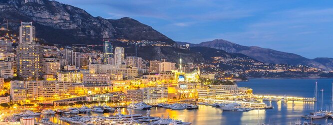 Trip Niederlande Feriendestination Monaco - Genießen Sie die Fahrt Ihres Lebens am Steuer eines feurigen Lamborghini oder rassigen Ferrari. Starten Sie Ihre Spritztour in Monaco und lassen Sie das Fürstentum unter den vielen bewundernden Blicken der Passanten hinter sich. Cruisen Sie auf den wunderschönen Küstenstraßen der Côte d’Azur und den herrlichen Panoramastraßen über und um Monaco. Erleben Sie die unbeschreibliche Erotik dieses berauschenden Fahrgefühls, spüren Sie die Power & Kraft und das satte Brummen & Vibrieren der Motoren. Erkunden Sie als Pilot oder Co-Pilot in einem dieser legendären Supersportwagen einen Abschnitt der weltberühmten Formel-1-Rennstrecke in Monaco. Nehmen Sie als Erinnerung an diese Challenge ein persönliches Video oder Zertifikat mit nach Hause. Die beliebtesten Orte für Ferien in Monaco, locken mit besten Angebote für Hotels und Ferienunterkünfte mit Werbeaktionen, Rabatten, Sonderangebote für Monaco Urlaub buchen.